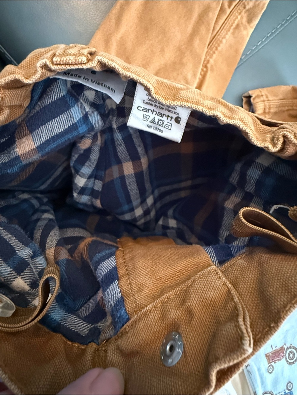 Boys Carhartt lined pants size 6 - Picture 6 of 8